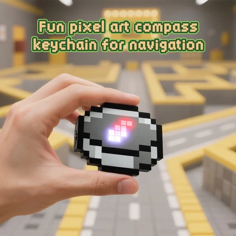 Working Minecraft Compass Keychain